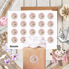 Baby Meisje Doop Ronde Sticker