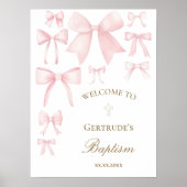 baby meisje Doop welkom Poster (Voorkant)