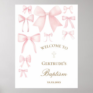 baby meisje Doop welkom Poster