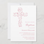 baby meisje doopkruis kaart (Voorkant)