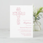 baby meisje doopkruis kaart (Staand voorkant)