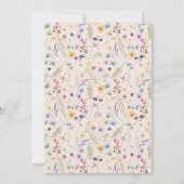 Baby Meisje Dopen Waterverf Bloemenuitnodiging Kaart (Achterkant)