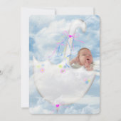 Baby Meisje Douche-baby in wolken Kaart (Voorkant)