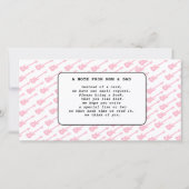 BABY MEISJE DOUCHE CONCERT UITNODIGING (Achterkant)