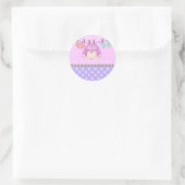 BABY MEISJE DOUCHE DANK U GUNST STICKERS (Tas)