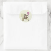 Baby Meisje Douche door Mail Envelope Seals Ronde Sticker (Tas)