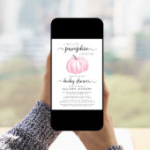 Baby Meisje Douche Door Mail Pompoen Roze Waterver Kaart