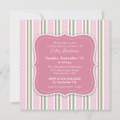 Baby Meisje Douche Flat Uitnodiging (Achterkant)