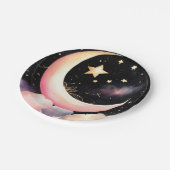 Baby meisje douche: hemelse maan & sterren papieren bordje (Gekanteld)