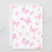 Baby meisje douche Het is een meisje roze Kaart (Achterkant)