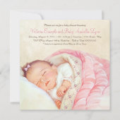  Baby Meisje Douche Kaart (Voorkant)