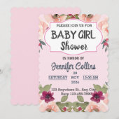 Baby Meisje Douche Kleine Wildflower Kaart (Voorkant / Achterkant)