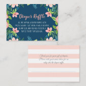 Baby Meisje Douche Luier Raffle Boho Bloemen Moder Informatiekaartje (Voorkant / Achterkant)