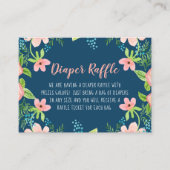 Baby Meisje Douche Luier Raffle Boho Bloemen Moder Informatiekaartje (Voorkant)