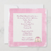 Baby Meisje Douche met voetafdrukken Kaart (Achterkant)