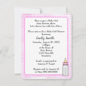 Baby Meisje Douche Ooievaar Levering Kaart (Achterkant)