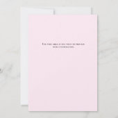 BABY MEISJE DOUCHE, ROZE LAARZEN, ROZE TYPOGRAFIE KAART (Achterkant)