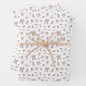 Baby Meisje Douche Stork Carriage Bottle Soother Inpakpapier Vel (In situ)