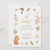 Baby meisje douche uitnodigingen (Achterkant)