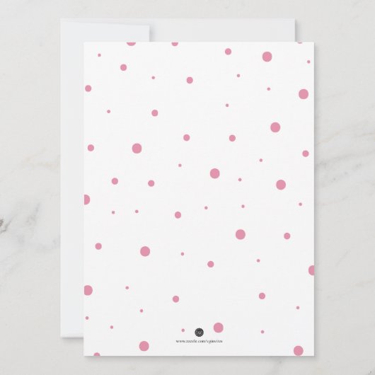 Baby Meisje Douche Uitnodigingen Waterverf Fox (Achterkant)