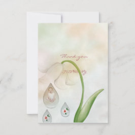 Baby meisje druppels ontwerp bedankkaart