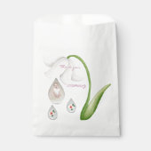 Baby meisje druppels ontwerp bedankzakje (Voorkant)