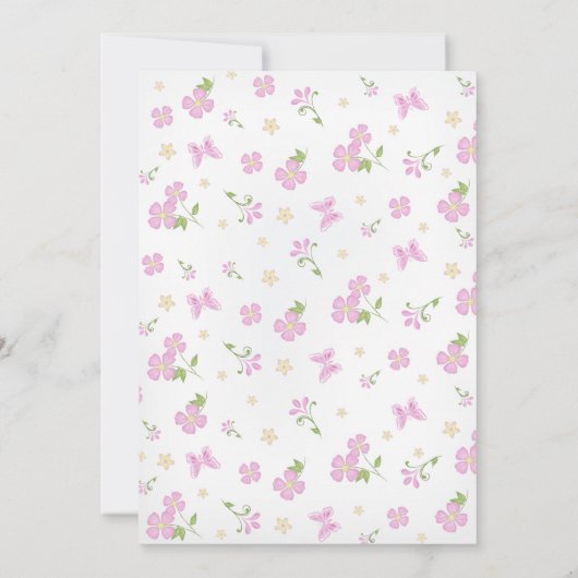 Baby Meisje Eenvoudig Pasgeboren Fotoscript Bloeme (Achterkant)