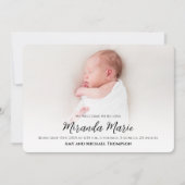 Baby Meisje Eenvoudige Overlay Tekst Pasgeboren Fo (Voorkant)