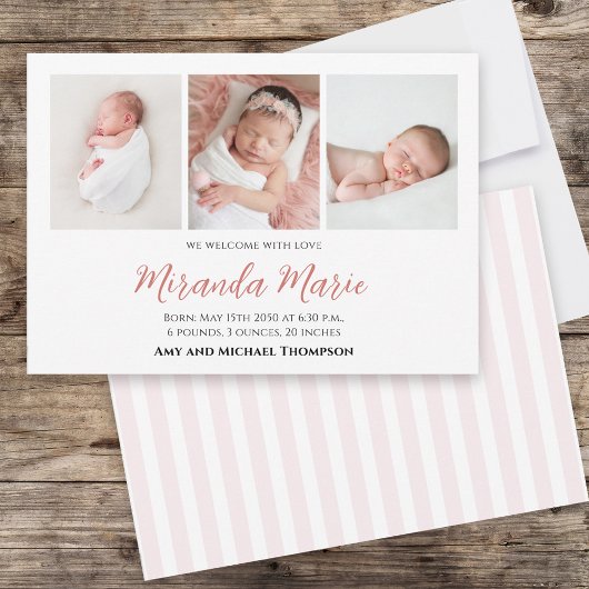 Baby meisje eenvoudige overlay tekst typografie ro
