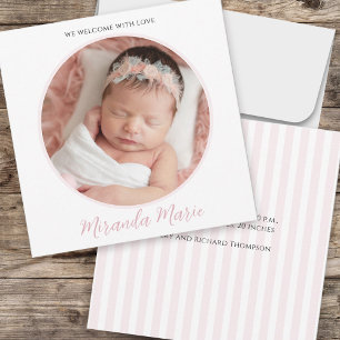 Baby Meisje Eenvoudige Pasgeboren Fotoscript Typog
