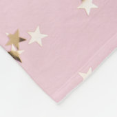 Baby meisje Eerste jaar Foto Collage Keepsake roze Fleece Deken (Hoek)