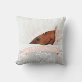 Baby meisje eerste kerst | kussen