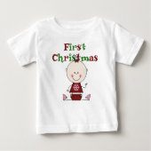 Baby Meisje Eerste Kerst T-shirts en geschenken (Voorkant)