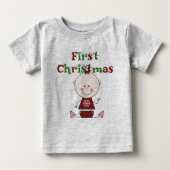 Baby Meisje Eerste Kerst T-shirts en geschenken (Voorkant)