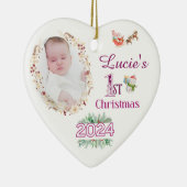 Baby Meisje Eerste Kerstboom Foto Ornament Gift (Rechts)