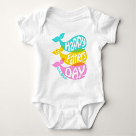 Baby meisje eerste Vaderdag Shirt Whale
