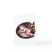 Baby Meisje en Duitse Herder