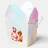 Baby Meisje en een Abrikozenpoedel Bedankdoosjes (Geopend)