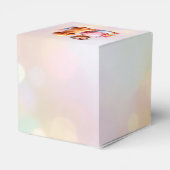 Baby Meisje en een Abrikozenpoedel Bedankdoosjes (Achterkant)