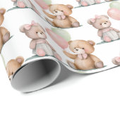 Baby Meisje en Jongen Teddy Bears Cadeaupapier (Rol Hoek)