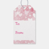 Baby Meisje en Puppy Roze Baby shower Cadeaulabel (Achterkant)