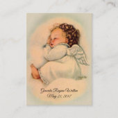 Baby Meisje Engel Doopherdenking Heilige Kaart Visitekaartje (Voorkant)