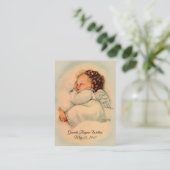 Baby Meisje Engel Doopherdenking Heilige Kaart Visitekaartje (Staand voorkant)