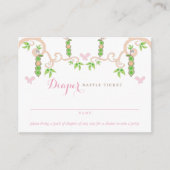 Baby Meisje Erwt In Een Pod Tuin Luier Raffle Tick Informatiekaartje (Voorkant)