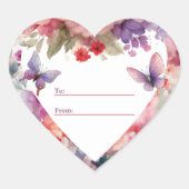 Baby Meisje Fairy Eerste Verjaardag Gift Hart Sticker (Voorkant)