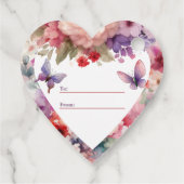 Baby Meisje Fairy Eerste Verjaardagshart Gift Labe Bedankjes Labels (Achterkant)