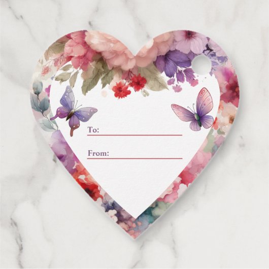 Baby Meisje Fairy Eerste Verjaardagshart Gift Labe Bedankjes Labels (Achterkant)