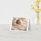 Baby meisje felicitatiekaart kaart (Gele Bloem)