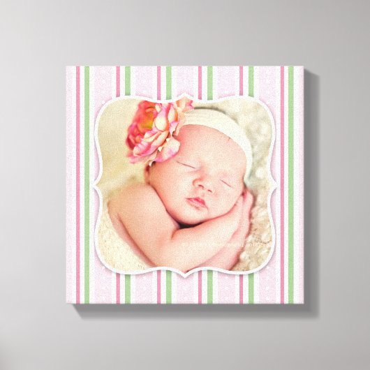 Baby Meisje Foto [12x12 inch] Canvas Afdruk (Voorkant)