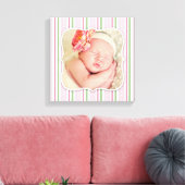 Baby Meisje Foto [12x12 inch] Canvas Afdruk (Insitu (Woonkamer))